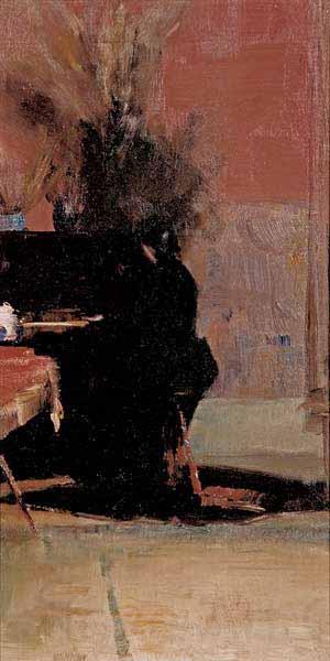 Tom roberts Woman at the Piano